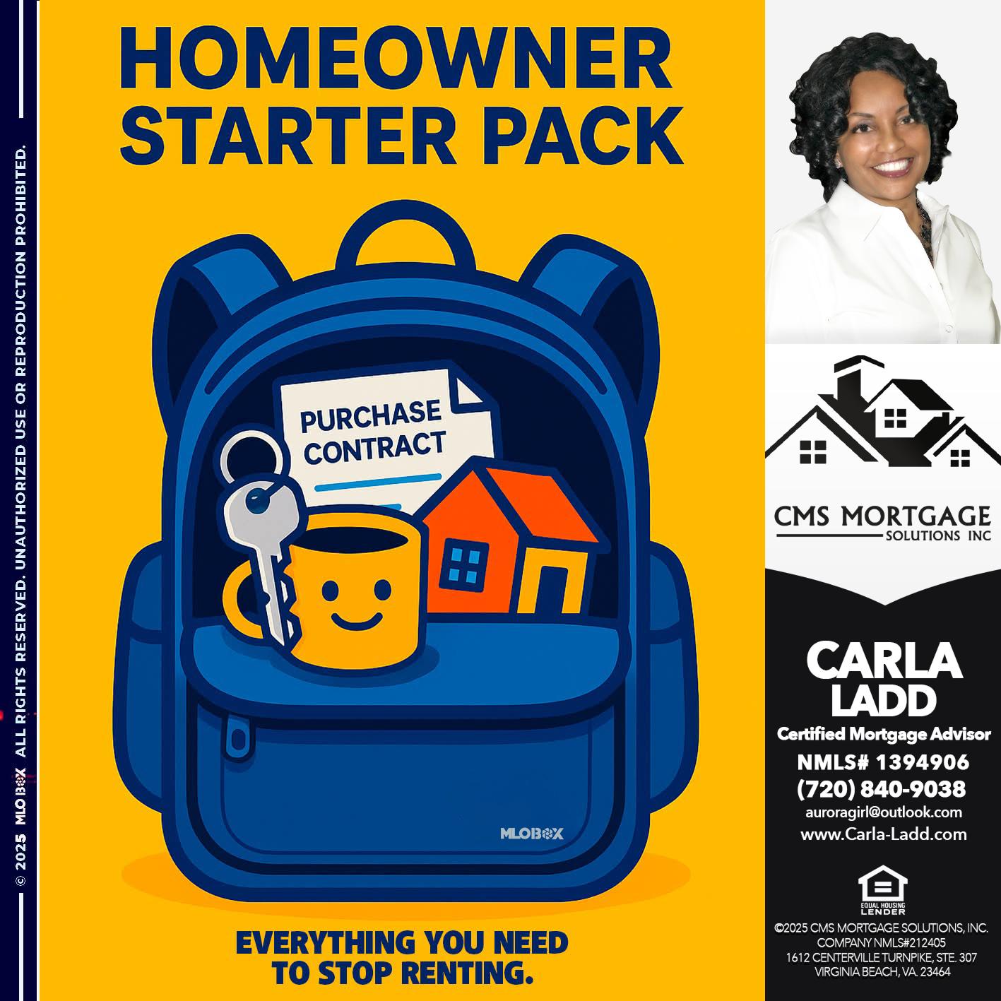 Homeowner Starter Pack - Carla Ladd -Mortgage Loan Originator