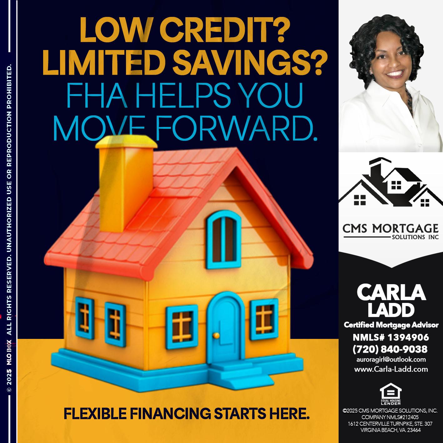 LOW CREDIT - Carla Ladd -Mortgage Loan Originator