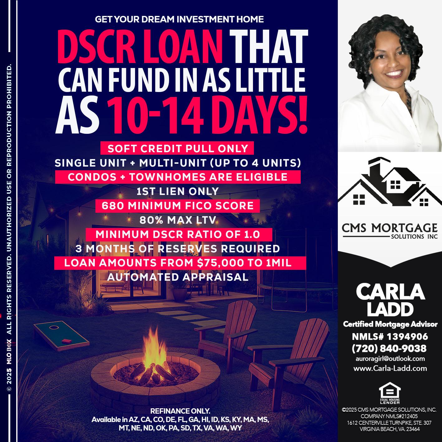 DSCR LOAN - Carla Ladd -Mortgage Loan Originator