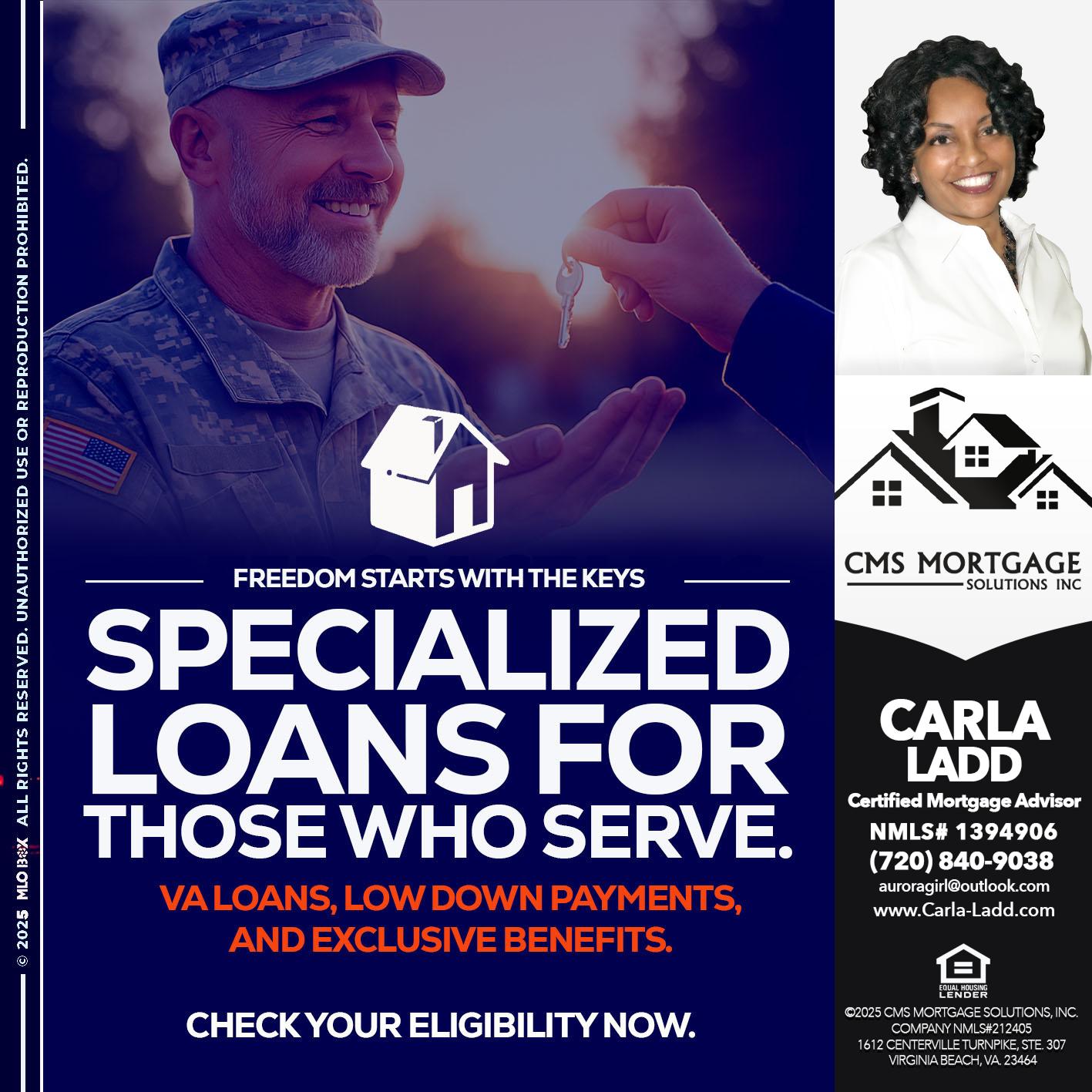 SPECIALIZED LOANS - Carla Ladd -Mortgage Loan Originator